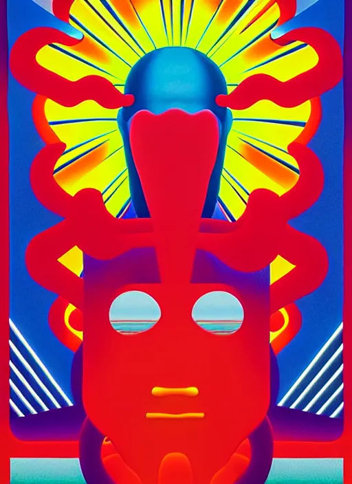 Prompt: devil by shusei nagaoka, kaws, david rudnick, airbrush on canvas, pastell colours, cell shaded, 8 k