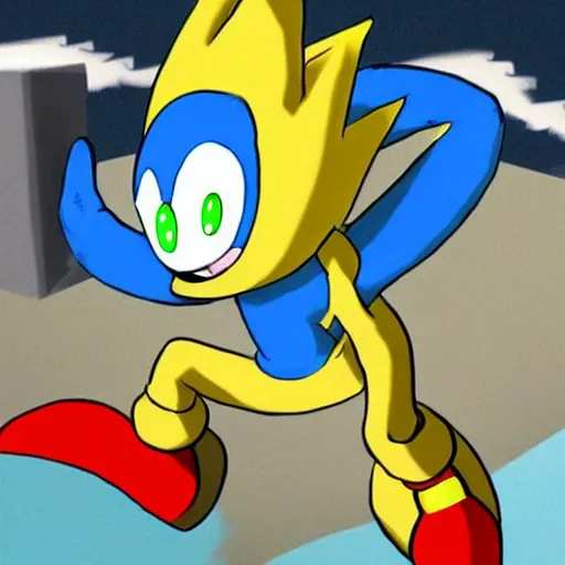 Prompt: meme sanic gotta go fast sandwich