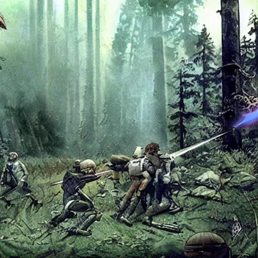 Image similar to The battle of Endor