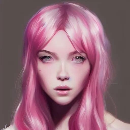 Image similar to teen girl, pink hair, gorgeous, amazing, elegant, intricate, highly detailed, digital painting, artstation, concept art, sharp focus, illustration, art by Ross tran