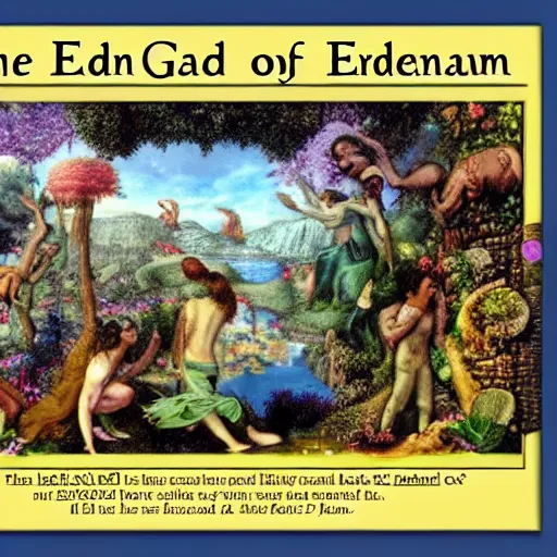 Image similar to the garden of eden,