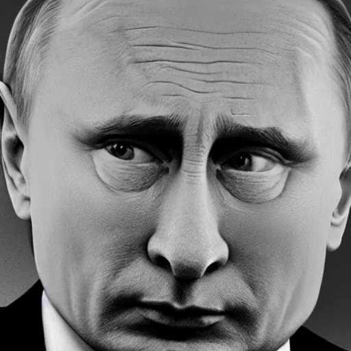 Image similar to vladimir putin as a loser crying fat ugly baby hyperrealism