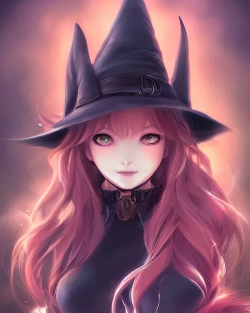 Prompt: Nami anime character beautiful digital illustration portrait of a Witch who design by Ross Tran, artgerm detailed, soft lighting