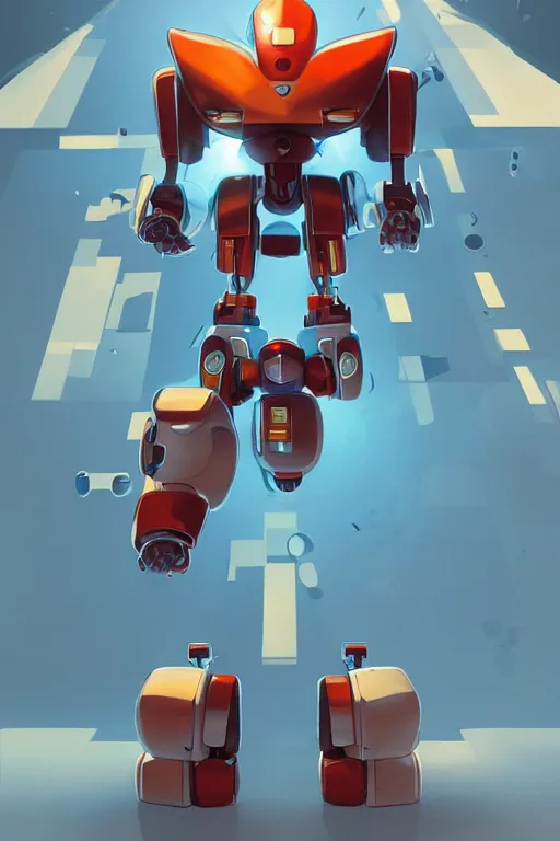 Image similar to metabots medabots medarotto medarot robot minimalist comics, behance hd by jesper ejsing, by rhads, makoto shinkai and lois van baarle, ilya kuvshinov, rossdraws global illumination ray tracing hdr radiating a glowing aura