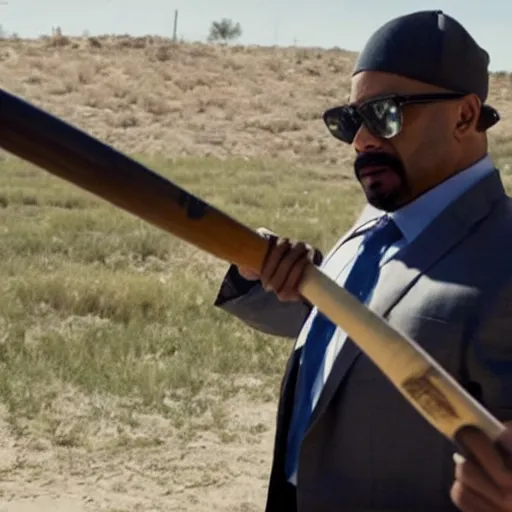 Image similar to Still of Big Smoke wielding a baseball bat in Better Call Saul