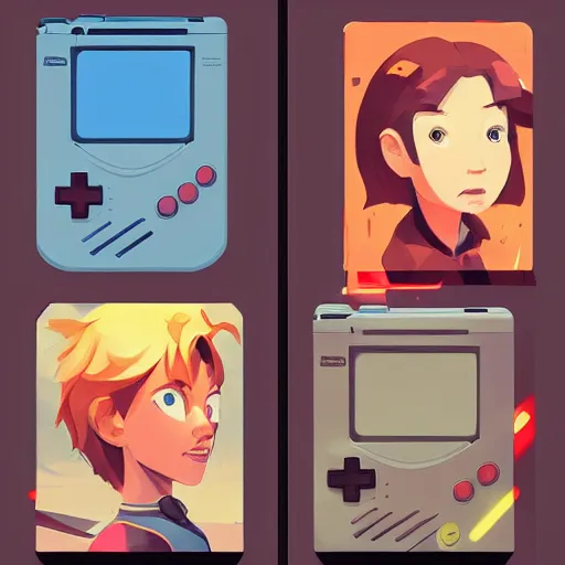 Image similar to face icon stylized minimalist game boy advance, loftis, cory behance hd by jesper ejsing, by rhads, makoto shinkai and lois van baarle, ilya kuvshinov, rossdraws global illumination