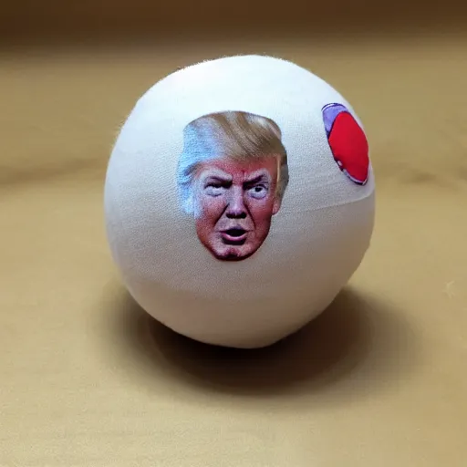 Prompt: donald trump as a ball, round