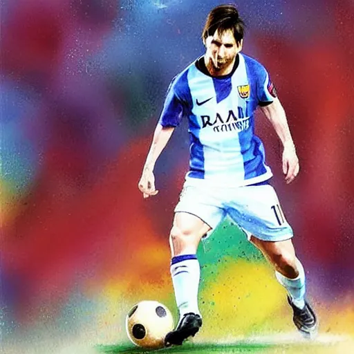 Prompt: soccer player lionel messi, realistic