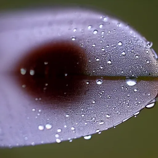 Prompt: a raindrop from the perspective of an ant, reflections, shiny, real photo, detailed