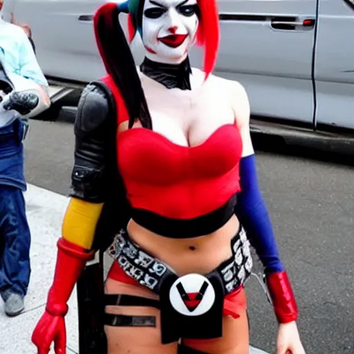 Prompt: bolsonaro dressed up as harleyquinn in a sexy outfit
