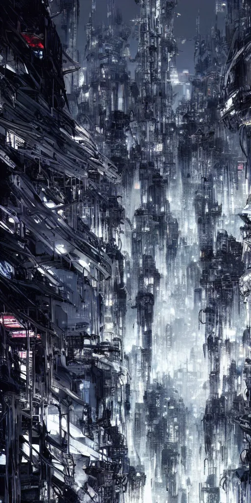 Image similar to biopunk, tsutomu nihei, blame!, concept art, city, megastructure