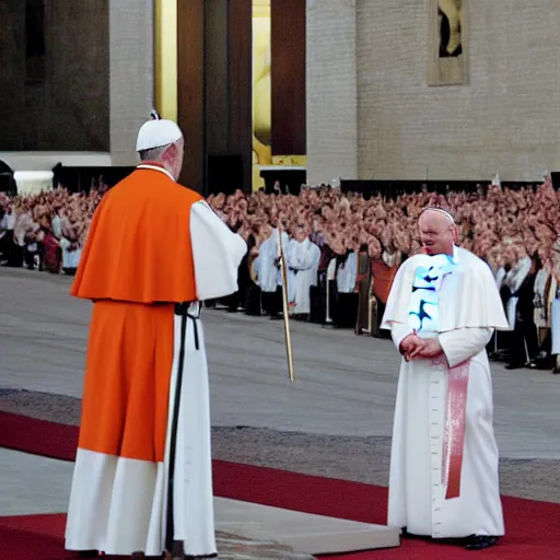 Prompt: Pope John Paul II, threshold
