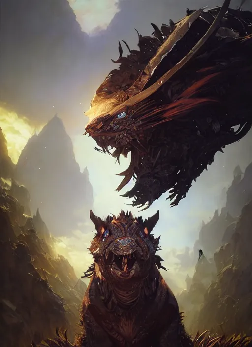 Prompt: highly detailed portrait of a charr from the game'guild wars 2 ', stephen bliss, unreal engine, fantasy art by greg rutkowski, loish, rhads, ferdinand knab, makoto shinkai and lois van baarle, ilya kuvshinov, rossdraws, tom bagshaw, alphonse mucha, global illumination, radiant light, detailed and intricate environment