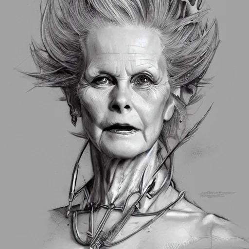 Prompt: amazing lifelike award winning pencil illustration of vivienne westwood in final fantasy 1 5 fantasy costume trending on art station artgerm greg rutkowski alphonse mucha cinematic