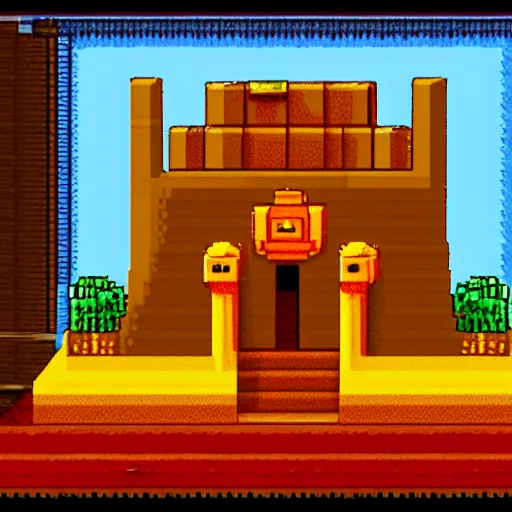 Image similar to temple of the sun # pixelart