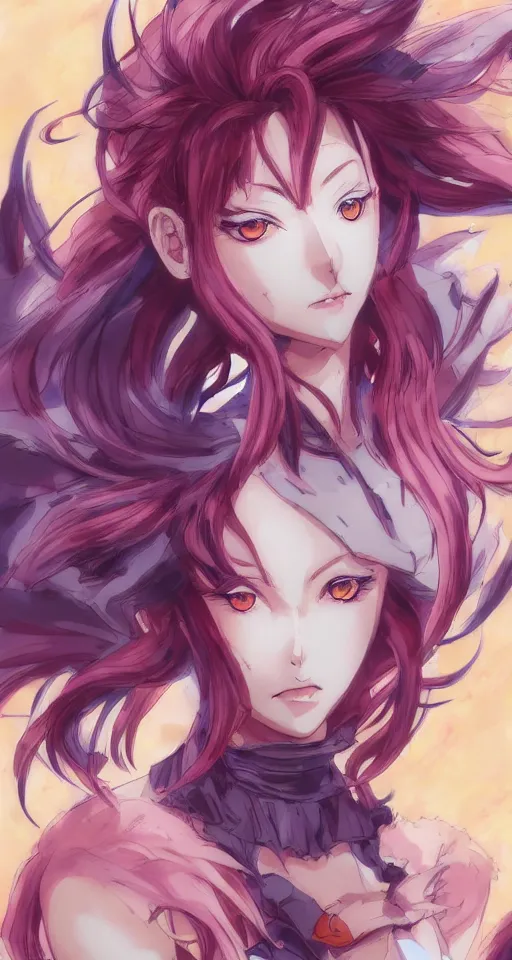 Anime visual of a fox-girl official media; drawn by | Stable Diffusion ...