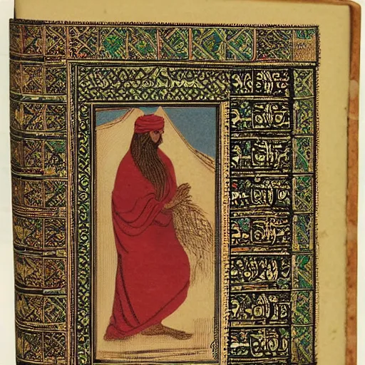 Image similar to mysterious tome magistra arabian bedouin mathematician