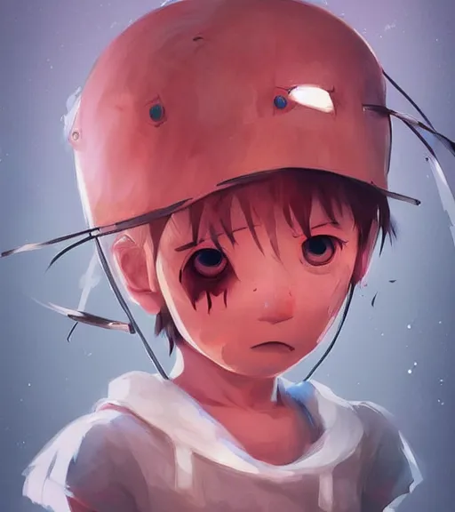 Image similar to beautiful little boy anime character inspired by jason voorhees, art by rossdraws, wlop, ilya kuvshinov, artgem lau, sakimichan and makoto shinkai, concept art, anatomically correct, extremely coherent, realistic, mask, smooth hd, 8 0 s haircut, red lighting