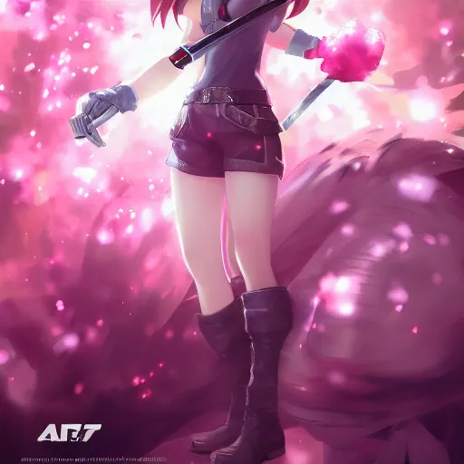 Image similar to head to toe shot of aerith ff7 by wlop, rossdraws, mingchen shen, bangkuart, sakimichan, yan gisuka, jeongseok lee, artstation, 4k