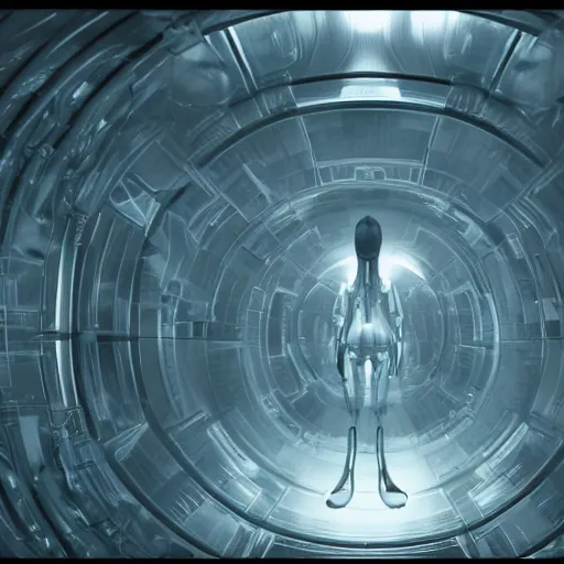 Prompt: Really Cool weird procedural alien weirdness going on in a glass chamber, Inside Space Ship, highly detailed, Futuristic depth of field + make it cool, 15 seconds, 4k, Crazy lighting, Misty colors