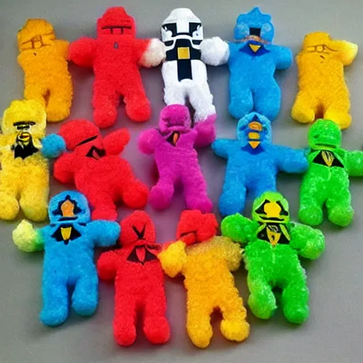 Image similar to sour patch kids!!!! power rangers