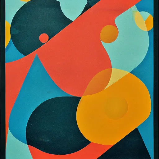 Image similar to midcentury bauhaus art poster