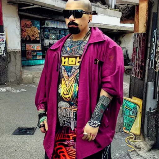 Image similar to cyberpunk cholo