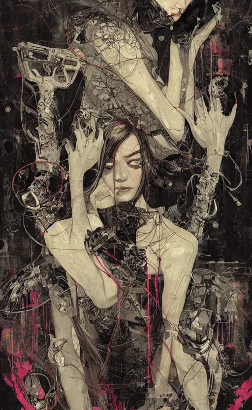 Image similar to hegel, eun emerging from renaissance italy into a cyberpunk mutiversal realm by conrad roset, nicola samuri, dino valls, m. w. kaluta, jakub rebelka, rule of thirds, seductive look, beautiful