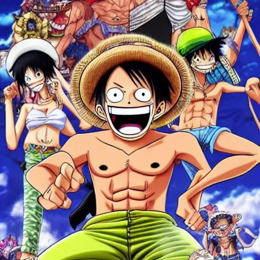 Image similar to the nostalgia critc in the style of one piece anime, high detail, perfect face, perfect body proportion