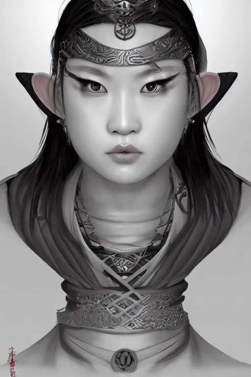 Image similar to Chun-Lil warrior, goth ninja, pretty face, ultra detailed, digital art, 8k ,character ,realistic, portrait, hyperrealistic