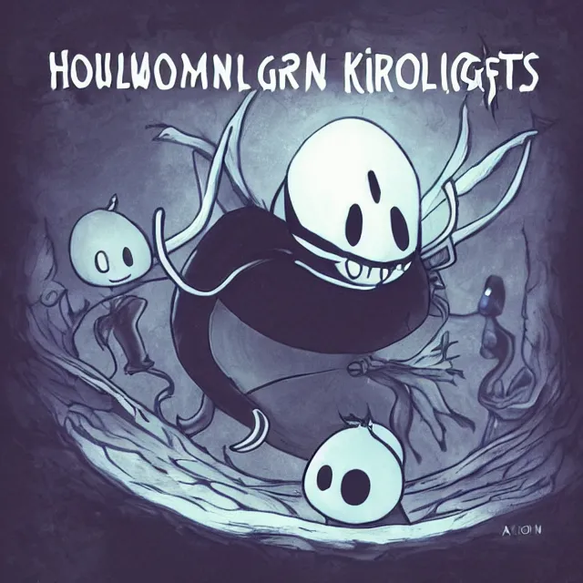 Image similar to hollow knight by ari gibson, album cover