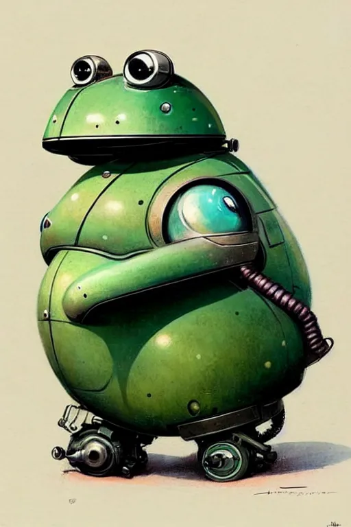 Image similar to ( ( ( ( ( 1 9 5 0 s retro future android robot fat robot frog wagon. muted colors., ) ) ) ) ) by jean - baptiste monge,!!!!!!!!!!!!!!!!!!!!!!!!!