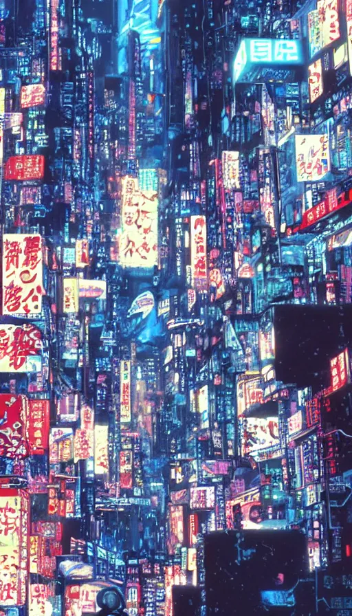 prompthunt: cyberpunk street view, film still from japanese