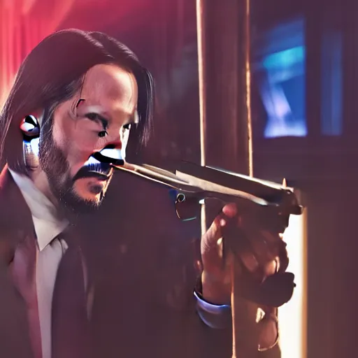 john wick in a night club holding an assault rifle, | Stable Diffusion ...