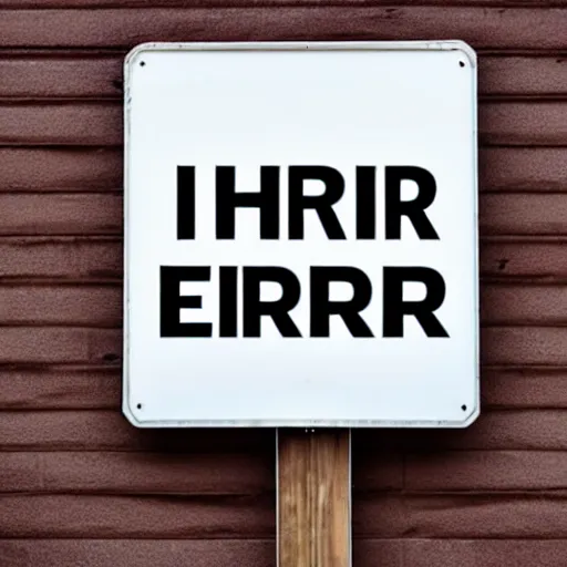 Image similar to white sheet sign that says in black letters « error », photography