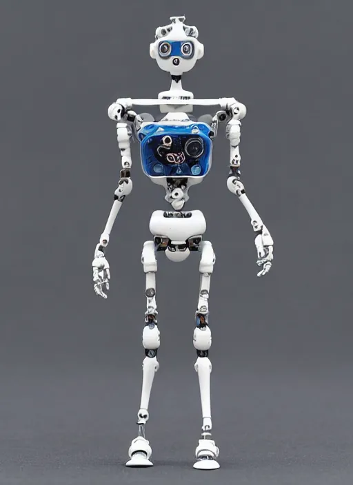 Prompt: 80mm resin detailed miniature of a Robot with organic body, beautiful bone structure, symmetrical facial features, Product Introduction Photos, 4K, Full body