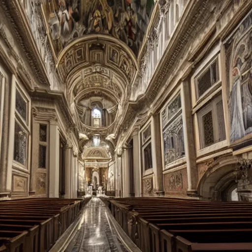 Image similar to what is the vatican church hiding from the public, creepy, dark, ultra realistic, photorealistic, cinematic