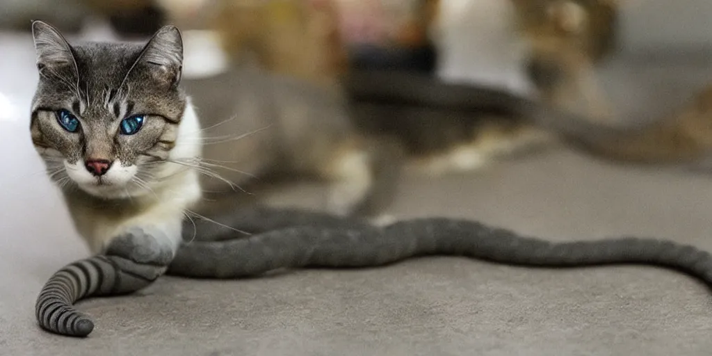 Image similar to snake cat hybrid