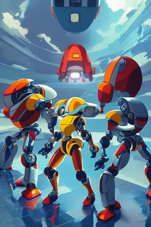 Image similar to metabots medabots medarotto medarot robot minimalist comics, behance hd by jesper ejsing, by rhads, makoto shinkai and lois van baarle, ilya kuvshinov, rossdraws global illumination ray tracing hdr radiating a glowing aura