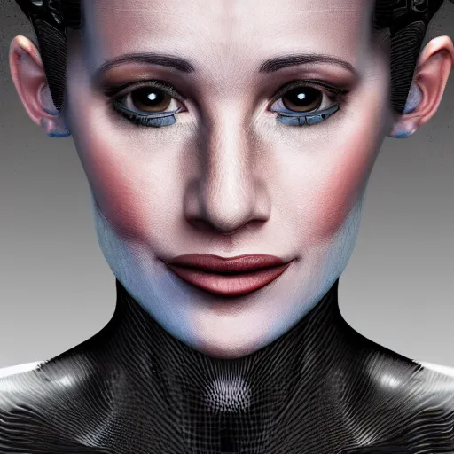 Image similar to portrait of a woman heavily modified by bionics, high detail, 4 k