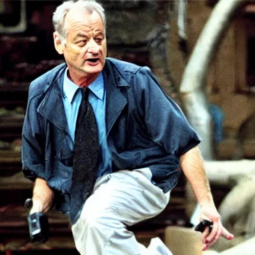 Image similar to bill murray is mr smith in matrix