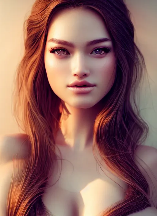 Prompt: a gorgeous female photo, professionally retouched, soft lighting, realistic, smooth face, full body shot, torso, dress, perfect eyes, wide angle, sharp focus on eyes, 8 k high definition, insanely detailed, intricate, elegant, art by artgerm and jason chan and mark litvokin