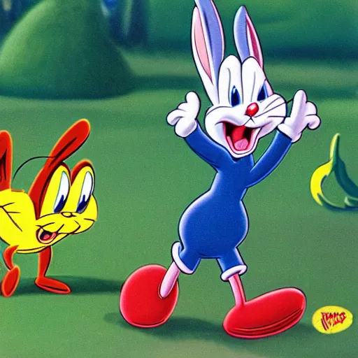 Image similar to bugs bunny chaseing tweety