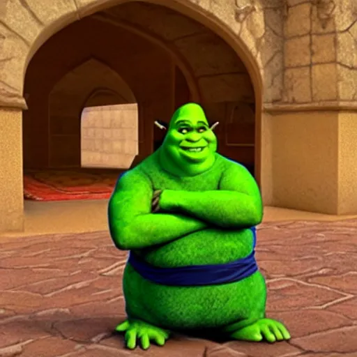 Prompt: muslim shrek