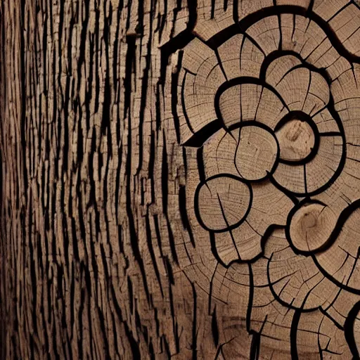 Prompt: a wood masterpiece symbolizing growth