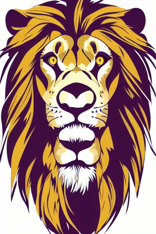 Image similar to Portrait of a lion in anime style, anime, sticker, colorful, illustration, highly detailed, simple, smooth and clean vector curves, no jagged lines, vector art, smooth