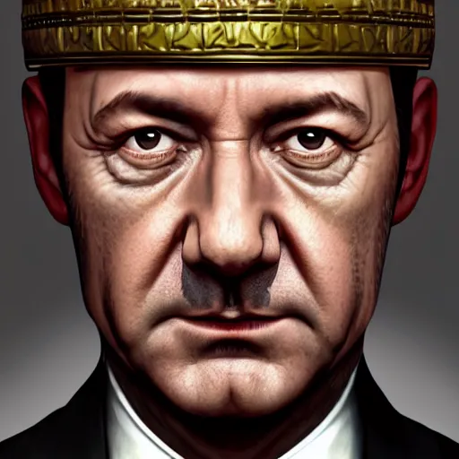 Prompt: Illustration of Kevin Spacey as a Roman Emperor, dark atmosphere, angry look, gta 5 cover style, highly detailed, digital painting, Trending on artstation , HD quality, by Glenn Rane and Samwise Didier, dramatic light, octane