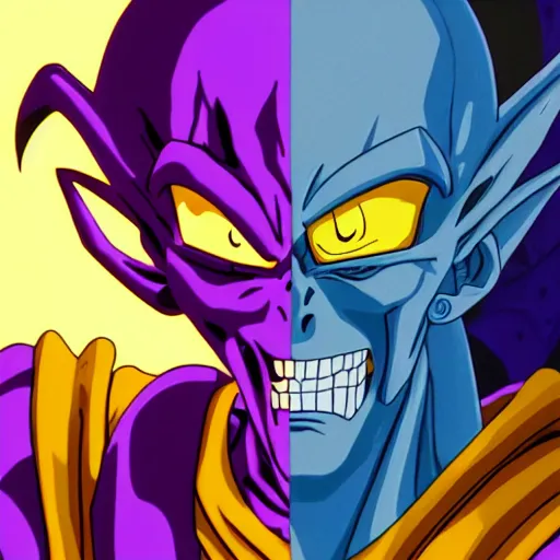 Image similar to portrait painting of skeletor as beerus, art by akira toriyama, 4 k, dragon ball artstyle, cel shaded, highly detailed, epic lighting