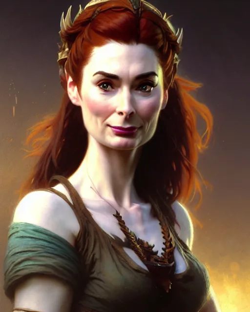 Image similar to felicia day, fantasy character portrait, ultra realistic, concept art, intricate details, highly detailed by frank frazetta greg rutkowski, gaston bussiere, craig mullins, simon bisley ruan jia and mandy jurgens and artgerm and william - adolphe bouguereau and frank frazetta