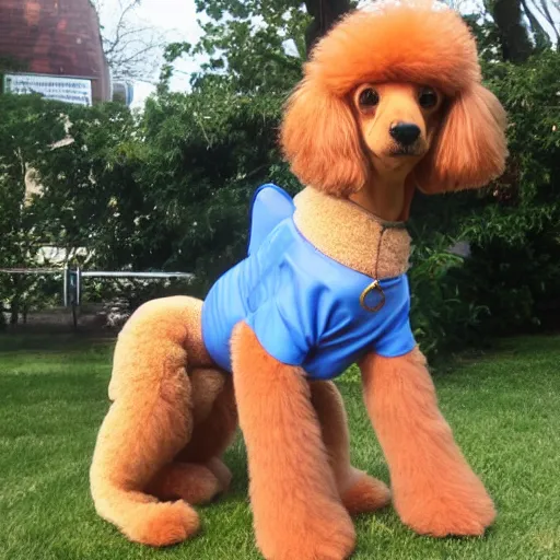 Image similar to scoobydoo, poodle style